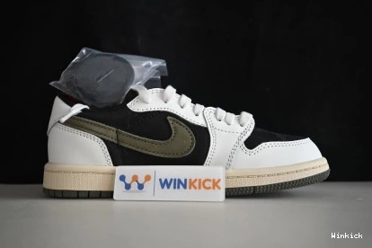 OG AIR 1 PS 'OLIVE' (Kids!) JORDAN TRAVIS X DZ5909-106 SCOTT LOW 1026